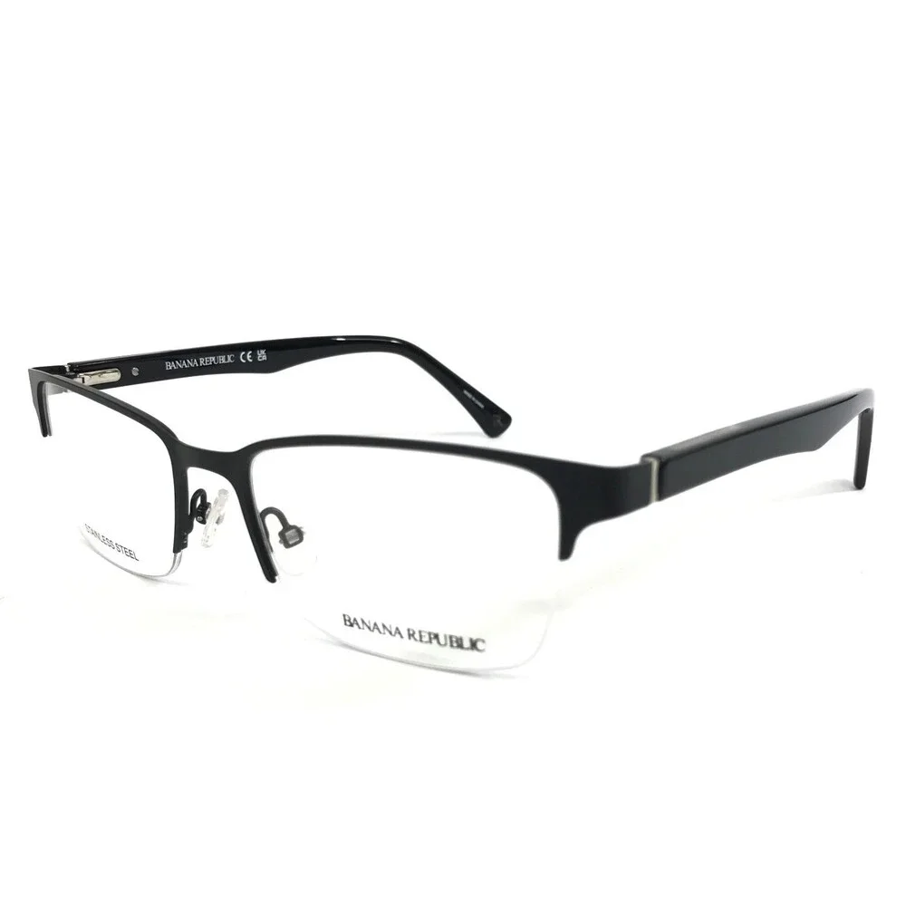 Banana Republic Eyeglasses Frames ANTON 003 Matte Black Rectangle 54-18-145